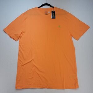 Polo Ralph Lauren T-Shirt Mens LT Large Tall Orange Classic Pony Logo